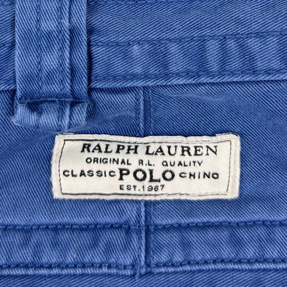 Polo Ralph Lauren Mens 37 (actual) Cargo Shorts Faded Finish Distressed Blue EUC